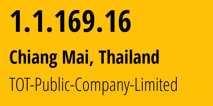 IP address 1.1.169.16 (Long, Phrae, Thailand) get location, coordinates on map, ISP provider AS23969 TOT-Public-Company-Limited // who is provider of ip address 1.1.169.16, whose IP address