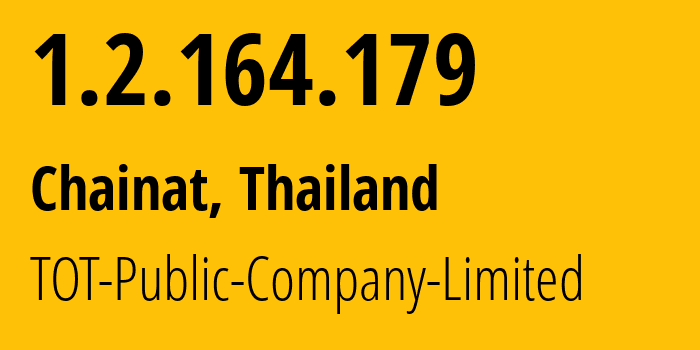 IP-адрес 1.2.164.179 (Пхитсанулок, Пхитсанулок, Таиланд) определить местоположение, координаты на карте, ISP провайдер AS23969 TOT-Public-Company-Limited // кто провайдер айпи-адреса 1.2.164.179