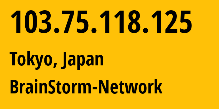 IP address 103.75.118.125 get location, coordinates on map, ISP provider AS136258 BrainStorm-Network // who is provider of ip address 103.75.118.125, whose IP address