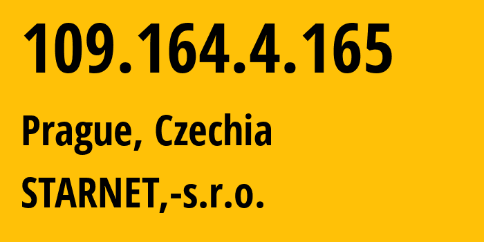 IP-адрес 109.164.4.165 (Chodová Planá, Plzeň Region, Чехия) определить местоположение, координаты на карте, ISP провайдер AS44489 STARNET,-s.r.o. // кто провайдер айпи-адреса 109.164.4.165