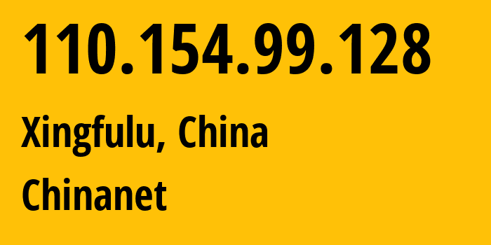 IP address 110.154.99.128 (Ewirgol, Xinjiang, China) get location, coordinates on map, ISP provider AS4134 Chinanet // who is provider of ip address 110.154.99.128, whose IP address