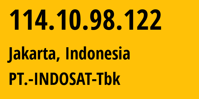 IP-адрес 114.10.98.122 (Палембанг, Южная Суматра, Индонезия) определить местоположение, координаты на карте, ISP провайдер AS4761 PT.-INDOSAT-Tbk // кто провайдер айпи-адреса 114.10.98.122