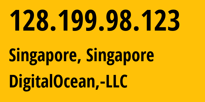 IP address 128.199.98.123 get location, coordinates on map, ISP provider AS14061 DigitalOcean,-LLC // who is provider of ip address 128.199.98.123, whose IP address