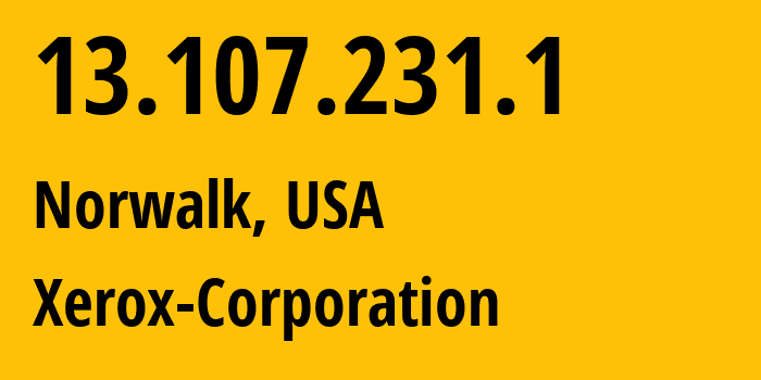 IP-адрес 13.107.231.1 (Норуолк, Коннектикут, США) определить местоположение, координаты на карте, ISP провайдер AS8075 Xerox-Corporation // кто провайдер айпи-адреса 13.107.231.1