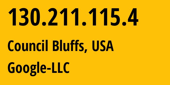 IP address 130.211.115.4 (Council Bluffs, Iowa, USA) get location, coordinates on map, ISP provider AS396982 Google-LLC // who is provider of ip address 130.211.115.4, whose IP address