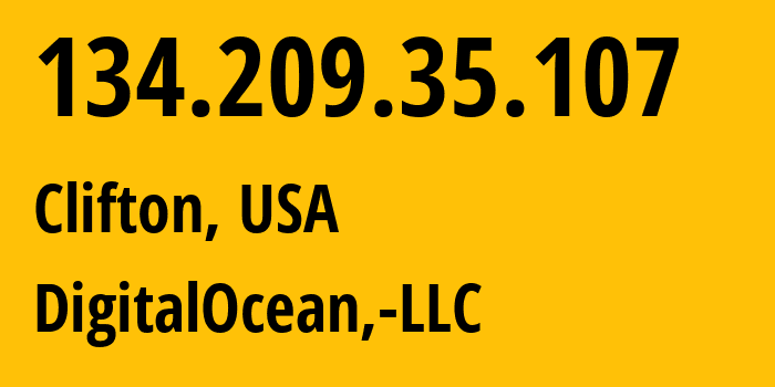IP address 134.209.35.107 (Clifton, New Jersey, USA) get location, coordinates on map, ISP provider AS14061 DigitalOcean,-LLC // who is provider of ip address 134.209.35.107, whose IP address