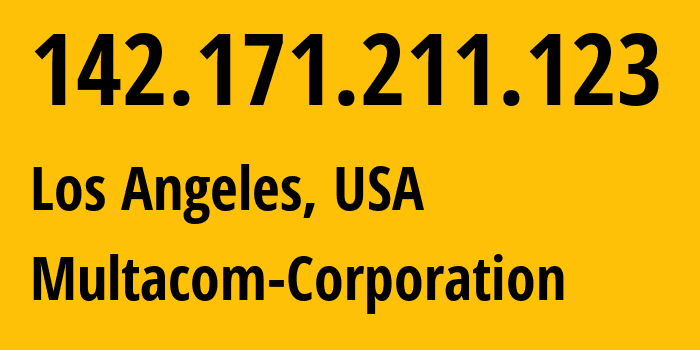 IP-адрес 142.171.211.123 (Лос-Анджелес, Калифорния, США) определить местоположение, координаты на карте, ISP провайдер AS35916 Multacom-Corporation // кто провайдер айпи-адреса 142.171.211.123