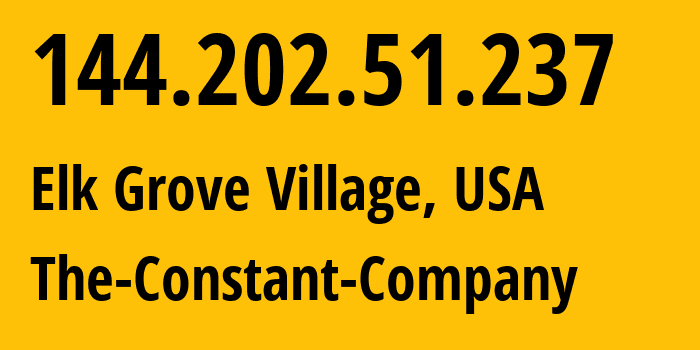 IP address 144.202.51.237 (Elk Grove Village, Illinois, USA) get location, coordinates on map, ISP provider AS20473 The-Constant-Company // who is provider of ip address 144.202.51.237, whose IP address