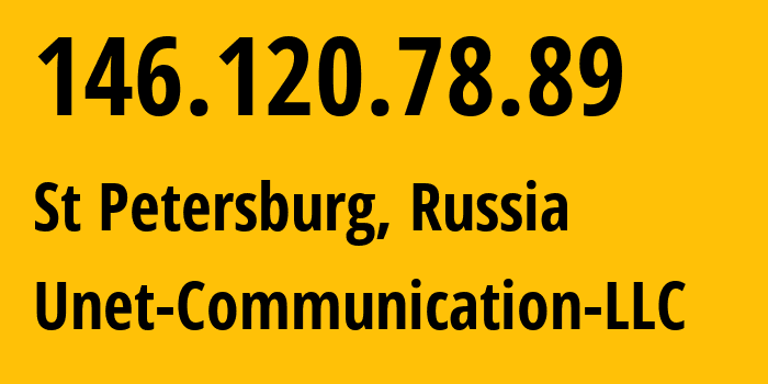 IP-адрес 146.120.78.89 (Санкт-Петербург, Санкт-Петербург, Россия) определить местоположение, координаты на карте, ISP провайдер AS42518 Unet-Communication-LLC // кто провайдер айпи-адреса 146.120.78.89