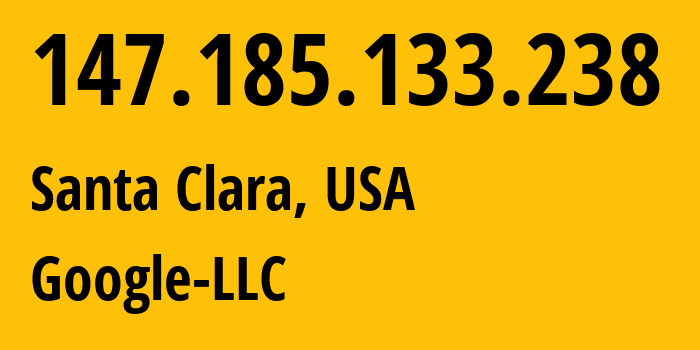 IP-адрес 147.185.133.238 (Санта-Клара, Калифорния, США) определить местоположение, координаты на карте, ISP провайдер AS396982 Google-LLC // кто провайдер айпи-адреса 147.185.133.238