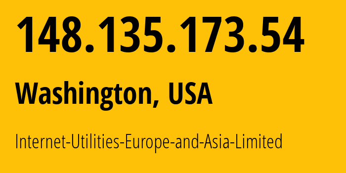 IP address 148.135.173.54 (Washington, District of Columbia, USA) get location, coordinates on map, ISP provider AS0 Internet-Utilities-Europe-and-Asia-Limited // who is provider of ip address 148.135.173.54, whose IP address