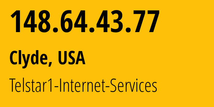 IP-адрес 148.64.43.77 (Clyde, Техас, США) определить местоположение, координаты на карте, ISP провайдер AS32624 Telstar1-Internet-Services // кто провайдер айпи-адреса 148.64.43.77