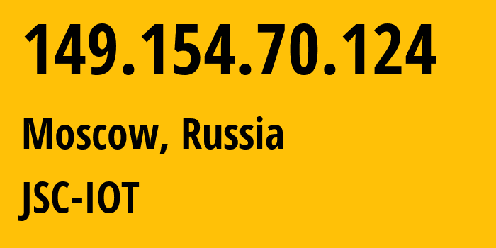 IP address 149.154.70.124 (Moscow, Moscow, Russia) get location, coordinates on map, ISP provider AS29182 JSC-IOT // who is provider of ip address 149.154.70.124, whose IP address