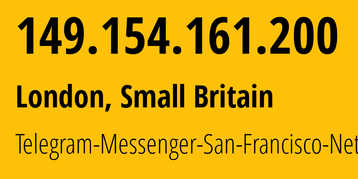 IP address 149.154.161.200 get location, coordinates on map, ISP provider AS62041 Telegram-Messenger-San-Francisco-Network // who is provider of ip address 149.154.161.200, whose IP address