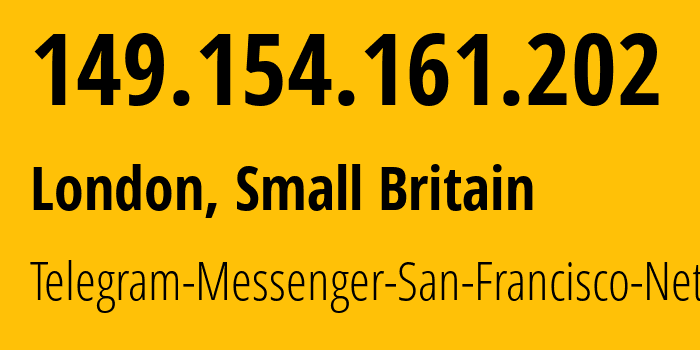 IP address 149.154.161.202 get location, coordinates on map, ISP provider AS62041 Telegram-Messenger-San-Francisco-Network // who is provider of ip address 149.154.161.202, whose IP address