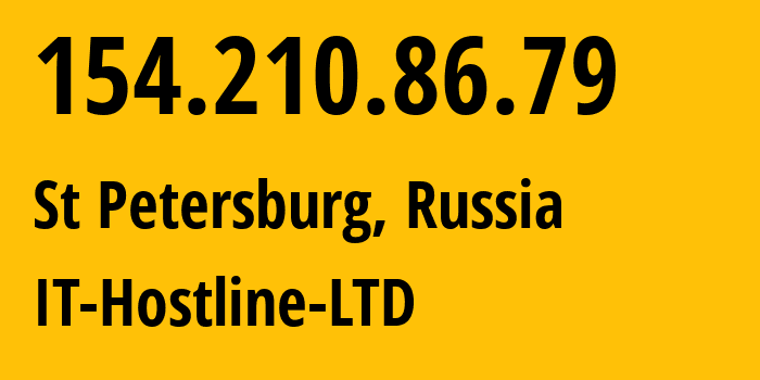 IP address 154.210.86.79 (St Petersburg, St.-Petersburg, Russia) get location, coordinates on map, ISP provider AS44559 IT-Hostline-LTD // who is provider of ip address 154.210.86.79, whose IP address