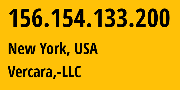 IP-адрес 156.154.133.200 (Нью-Йорк, Нью-Йорк, США) определить местоположение, координаты на карте, ISP провайдер AS397231 Vercara,-LLC // кто провайдер айпи-адреса 156.154.133.200