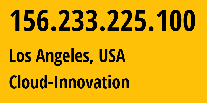 IP address 156.233.225.100 (Los Angeles, California, USA) get location, coordinates on map, ISP provider AS51396 Pfcloud-UG // who is provider of ip address 156.233.225.100, whose IP address