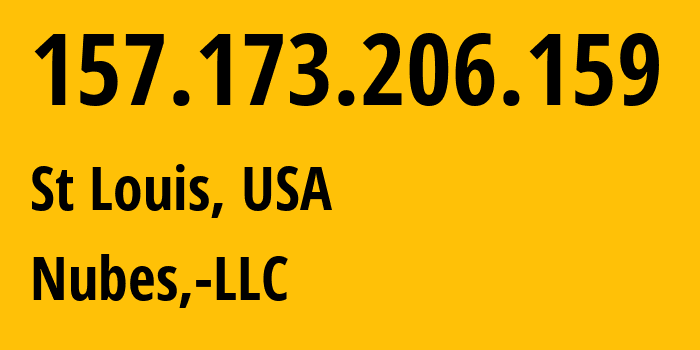 IP address 157.173.206.159 (St Louis, Missouri, USA) get location, coordinates on map, ISP provider AS40021 Nubes,-LLC // who is provider of ip address 157.173.206.159, whose IP address