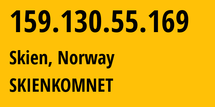 IP address 159.130.55.169 (Skien, Vestfold og Telemark, Norway) get location, coordinates on map, ISP provider AS0 SKIENKOMNET // who is provider of ip address 159.130.55.169, whose IP address