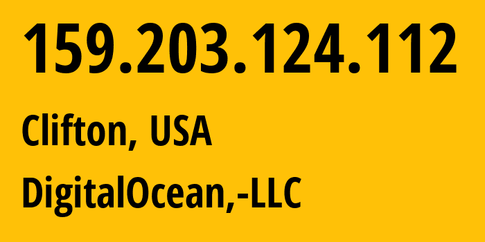 IP-адрес 159.203.124.112 (Клифтон, Нью-Джерси, США) определить местоположение, координаты на карте, ISP провайдер AS14061 DigitalOcean,-LLC // кто провайдер айпи-адреса 159.203.124.112