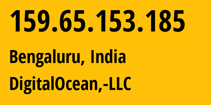 IP-адрес 159.65.153.185 (Бангалор, Карнатака, Индия) определить местоположение, координаты на карте, ISP провайдер AS14061 DigitalOcean,-LLC // кто провайдер айпи-адреса 159.65.153.185