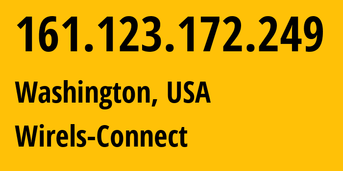 IP-адрес 161.123.172.249 (Вашингтон, Округ Колумбия, США) определить местоположение, координаты на карте, ISP провайдер AS207990 Wirels-Connect // кто провайдер айпи-адреса 161.123.172.249