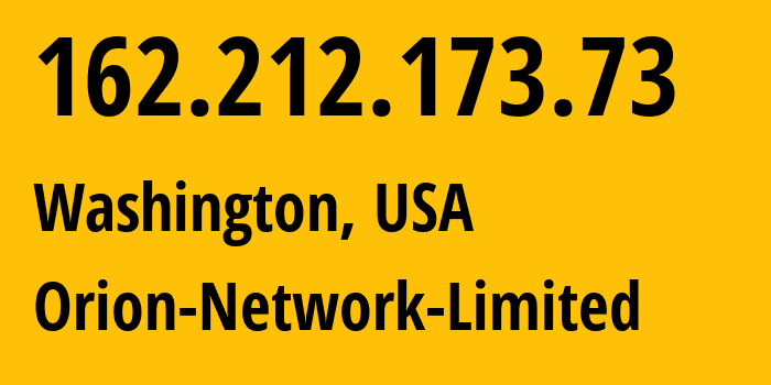 IP address 162.212.173.73 (Washington, District of Columbia, USA) get location, coordinates on map, ISP provider AS58065 Orion-Network-Limited // who is provider of ip address 162.212.173.73, whose IP address