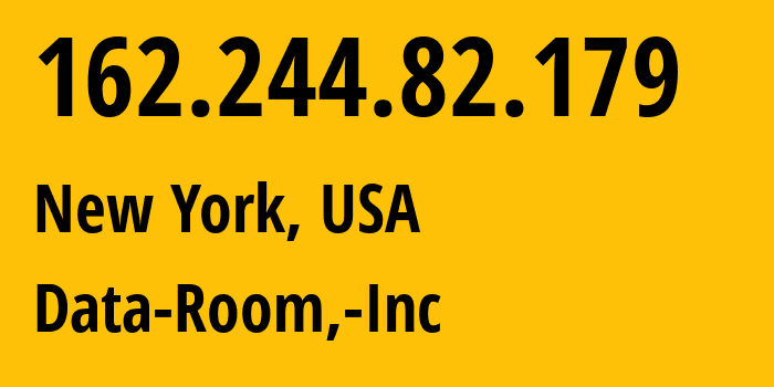 IP-адрес 162.244.82.179 (Нью-Йорк, Нью-Йорк, США) определить местоположение, координаты на карте, ISP провайдер AS19624 Data-Room,-Inc // кто провайдер айпи-адреса 162.244.82.179