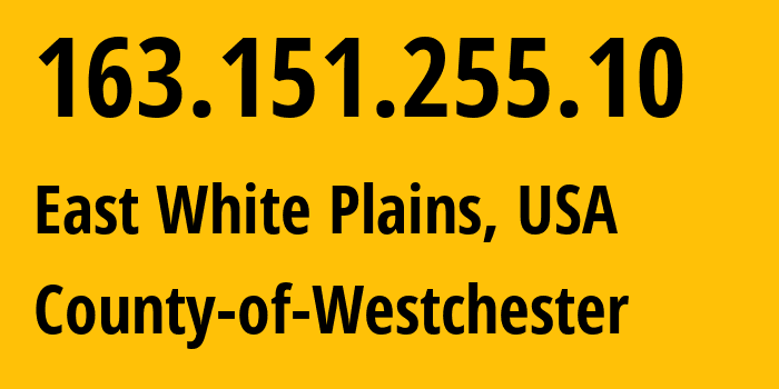 IP address 163.151.255.10 (Spring Valley, New York, USA) get location, coordinates on map, ISP provider AS36161 County-of-Westchester // who is provider of ip address 163.151.255.10, whose IP address