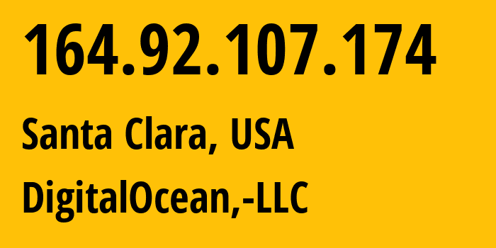 IP address 164.92.107.174 (Santa Clara, California, USA) get location, coordinates on map, ISP provider AS14061 DigitalOcean,-LLC // who is provider of ip address 164.92.107.174, whose IP address