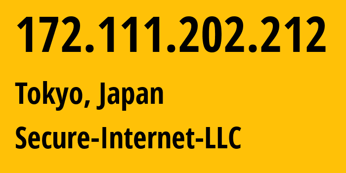 IP address 172.111.202.212 (Tokyo, Tokyo, Japan) get location, coordinates on map, ISP provider AS396356 Secure-Internet-LLC // who is provider of ip address 172.111.202.212, whose IP address