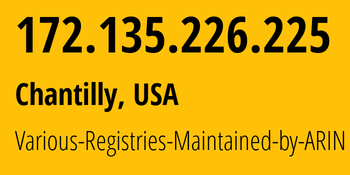 IP address 172.135.226.225 get location, coordinates on map, ISP provider AS8075 Various-Registries-Maintained-by-ARIN // who is provider of ip address 172.135.226.225, whose IP address