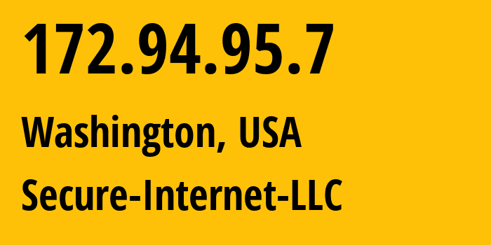 IP address 172.94.95.7 (Washington, District of Columbia, USA) get location, coordinates on map, ISP provider AS46475 Secure-Internet-LLC // who is provider of ip address 172.94.95.7, whose IP address