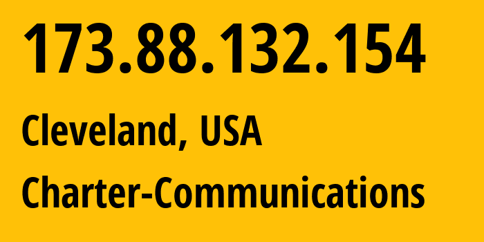 IP-адрес 173.88.132.154 (Кливленд, Огайо, США) определить местоположение, координаты на карте, ISP провайдер AS10796 Charter-Communications // кто провайдер айпи-адреса 173.88.132.154