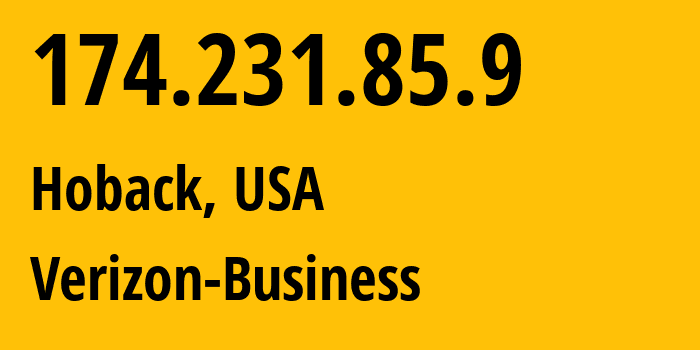 IP address 174.231.85.9 get location, coordinates on map, ISP provider AS6167 Verizon-Business // who is provider of ip address 174.231.85.9, whose IP address