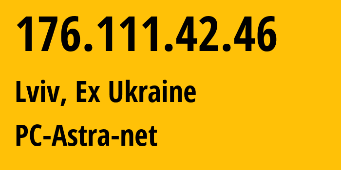 IP-адрес 176.111.42.46 (Dobropolye, Луганская Народная Республика, Россия) определить местоположение, координаты на карте, ISP провайдер AS0 PE-Snitcar-Olexandr-Antonovich // кто провайдер айпи-адреса 176.111.42.46