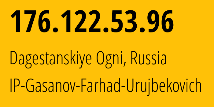 IP-адрес 176.122.53.96 (Дагестанские Огни, Дагестан, Россия) определить местоположение, координаты на карте, ISP провайдер AS199008 IP-Gasanov-Farhad-Urujbekovich // кто провайдер айпи-адреса 176.122.53.96