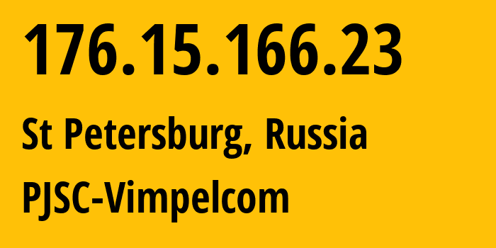 IP address 176.15.166.23 (Moscow, Moscow, Russia) get location, coordinates on map, ISP provider AS16345 PJSC-Vimpelcom // who is provider of ip address 176.15.166.23, whose IP address