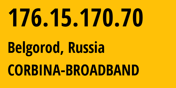 IP address 176.15.170.70 (Belgorod, Belgorod Oblast, Russia) get location, coordinates on map, ISP provider AS16345 PJSC-Vimpelcom // who is provider of ip address 176.15.170.70, whose IP address