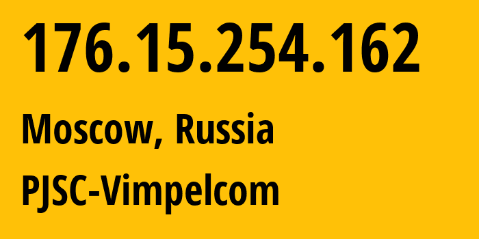 IP address 176.15.254.162 (Chelyabinsk, Chelyabinsk Oblast, Russia) get location, coordinates on map, ISP provider AS16345 PJSC-Vimpelcom // who is provider of ip address 176.15.254.162, whose IP address