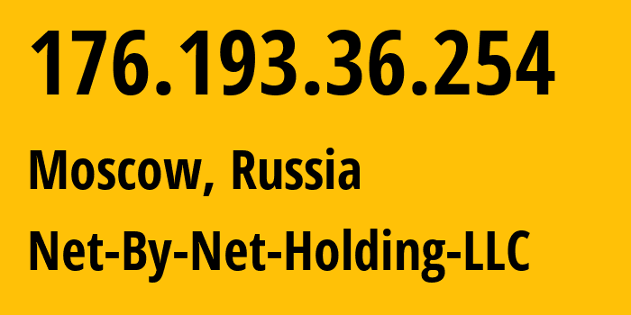 IP address 176.193.36.254 (Moscow, Moscow, Russia) get location, coordinates on map, ISP provider AS12714 Net-By-Net-Holding-LLC // who is provider of ip address 176.193.36.254, whose IP address