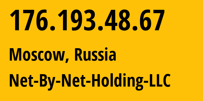 IP address 176.193.48.67 (Moscow, Moscow, Russia) get location, coordinates on map, ISP provider AS12714 Net-By-Net-Holding-LLC // who is provider of ip address 176.193.48.67, whose IP address