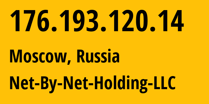 IP address 176.193.120.14 (Moscow, Moscow, Russia) get location, coordinates on map, ISP provider AS12714 Net-By-Net-Holding-LLC // who is provider of ip address 176.193.120.14, whose IP address