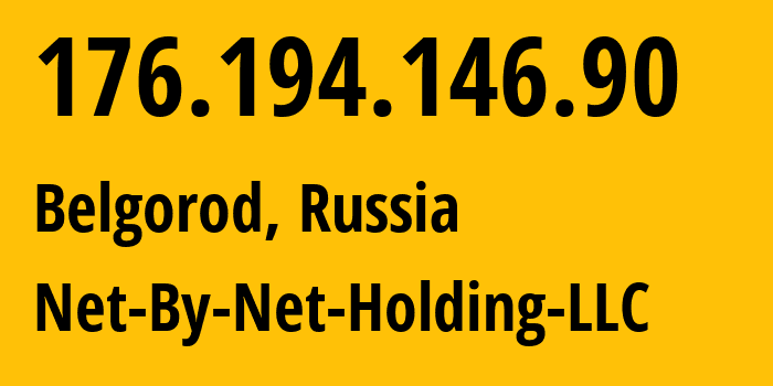 IP address 176.194.146.90 (Belgorod, Belgorod Oblast, Russia) get location, coordinates on map, ISP provider AS12714 Net-By-Net-Holding-LLC // who is provider of ip address 176.194.146.90, whose IP address