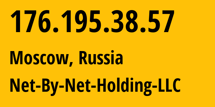 IP address 176.195.38.57 (Moscow, Moscow, Russia) get location, coordinates on map, ISP provider AS12714 Net-By-Net-Holding-LLC // who is provider of ip address 176.195.38.57, whose IP address