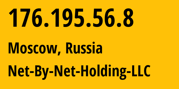 IP-адрес 176.195.56.8 (Москва, Москва, Россия) определить местоположение, координаты на карте, ISP провайдер AS12714 Net-By-Net-Holding-LLC // кто провайдер айпи-адреса 176.195.56.8