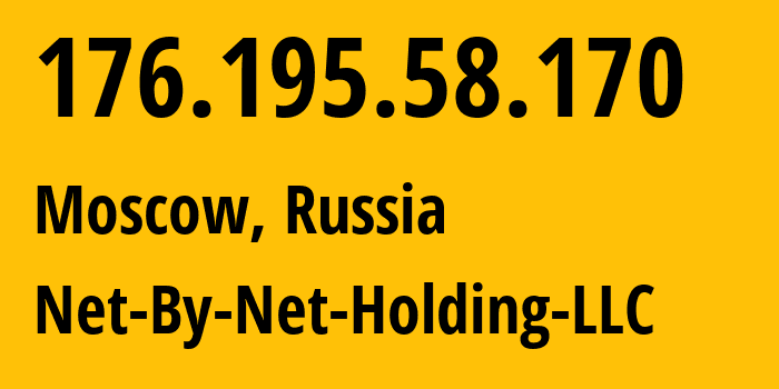 IP address 176.195.58.170 (Moscow, Moscow, Russia) get location, coordinates on map, ISP provider AS12714 Net-By-Net-Holding-LLC // who is provider of ip address 176.195.58.170, whose IP address