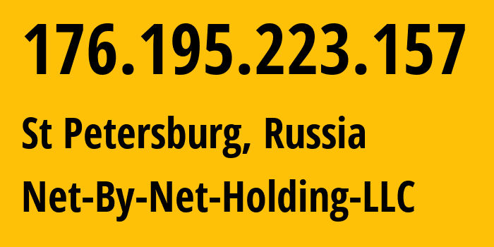 IP address 176.195.223.157 (St Petersburg, St.-Petersburg, Russia) get location, coordinates on map, ISP provider AS12714 Net-By-Net-Holding-LLC // who is provider of ip address 176.195.223.157, whose IP address