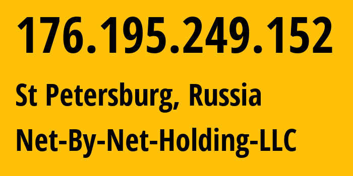 IP address 176.195.249.152 (St Petersburg, St.-Petersburg, Russia) get location, coordinates on map, ISP provider AS12714 Net-By-Net-Holding-LLC // who is provider of ip address 176.195.249.152, whose IP address